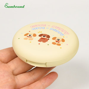 Wholesale 10G Cute Powder Compact With Compartment <b>Matte</b> Touch Paint 3D Printed Patterns Empty Setting Powder Case Manufacturer - Product Image 2