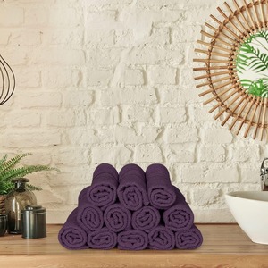 Serviette de toilette en coton tricoté épais et texturé, indispensable au quotidien, de luxe, de marque, performance supérieure, antimicrobienne, écologique - Product Image 4