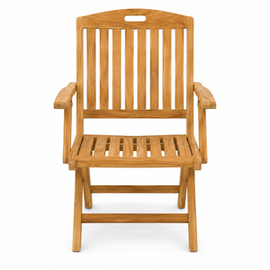 Silla Plegable de Teca Sólida, Clásica y Duradera, Modelo Eden, con Listones, para Exteriores, Ahorra Espacio, Ideal para Patio, Jardín, Parque o Resort - Product Image 2