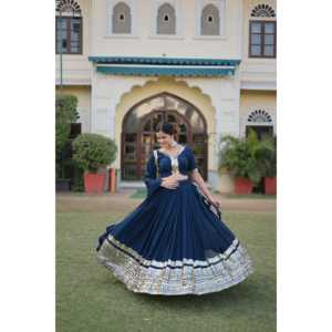 Diseñador Azul Marino Mujer Lehenga Choli Set - Product Image 1