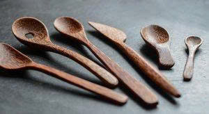 Juego de Cuchara, Tenedor y Cuchillo de Diseño Clásico en Madera de Coco Ecológica, Apto para Lavavajillas, Ideal para Regalos SFM-CC01 - Product Image 2