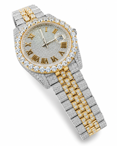 Montre en alliage de quartz et diamant de 43 mm pour homme, avec cadran en verre - Montre élégante et tendance en provenance d'Inde, directement de l'usine - Product Image 2