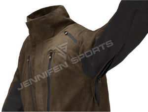 Veste de chasse en laine pour homme sur mesure, respirante, en toile de coton ciré à 100 %, grande taille, style décontracté - Product Image 5