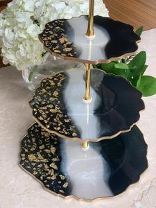 ชั้นวางเค้กเรซิ่น 3 ชั้น ทำมือ สำหรับคัพเค้กและขนมหวาน ดีไซน์ทันสมัย หรูหรา เป็นมิตรกับสิ่งแวดล้อม สำหรับใช้ในบ้าน และนำเข้าจากอินเดีย - Product Image 3