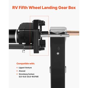 Universal Mount Steel Gearbox RV Fifth Wheel Landing <b>Gear</b> <b>Box</b> 276602 Compatible with Lippert Venture Atwood Stromberg Carlso" - Product Image 2