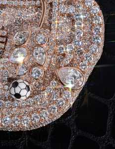 สร้อยคอจี้รูปผีเสื้อ ประดับเพชรไมโครเต็มตัว ดีไซน์หรูหรา เงินแท้ 925 สไตล์ฮิปฮอป แร็ปเปอร์ จิวเวลรี่คุณภาพสูง ผ่านการทดสอบเพชร - Product Image 4