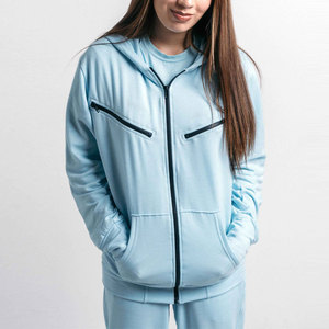 Sweat à capuche en polaire color block pour femme, style streetwear professionnel, nouvelle collection 2026 - Product Image 3