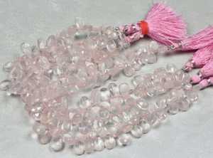 Cuentas de Cuarzo Rosa Natural Facetadas en Forma de Pera, Color Rosa Claro, Certificadas por IGI, para Fabricación de Joyería, Proveedor Mayorista, Venta al Por Mayor B2B - Product Image 5