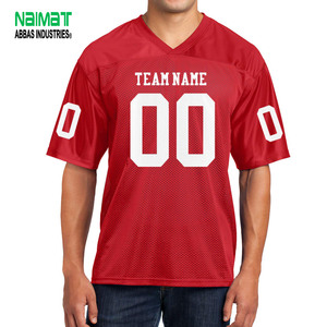 Custom Red American Football Jersey Men Personalized Team Name Number Sublimated Mesh Practice Training Uniforms - Product Image 1