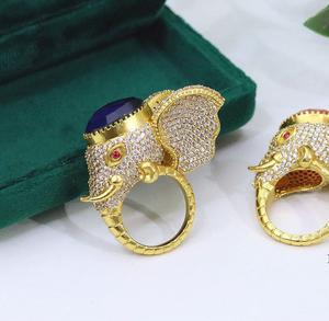 Anillo Ajustable de Moda con Moissanita Chapada en Oro de Latón de Primera Calidad, Glamuroso y Deslumbrante, para Boda y Compromiso, para Mujer - Product Image 5