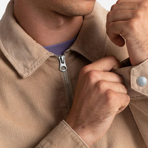 Blouson bomber léger imperméable en toile polyester/coton pour hommes et garçons, logo personnalisé sur le devant, réversible, respirant, coupe-vent - Product Image 3