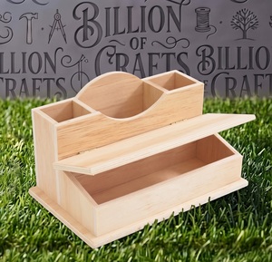 Premium Wooden Rectangle Home Office Jewelry <b>Box</b> Foldable Card Pen Holder Desk Organizer Modern Luxury Eco Friendly Wholesale - Product Image 1