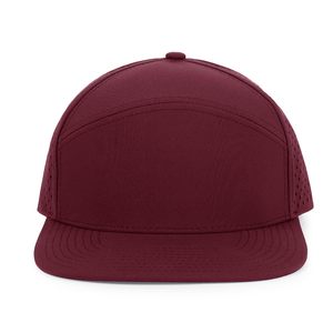 Casquette Snapback 6 Panneaux Bordeaux Réglable en Maille Unie Unisexe Style Décontracté pour Extérieur Printemps-Été - Product Image 1