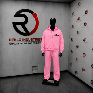 Conjunto Deportivo Rosa con Logotipo de Bolsa de Dinero para Hombre, Sudadera con Capucha Premium y Pantalones Jogger, Ropa Deportiva Casual de Calle, Felpa Suave - Product Image 3