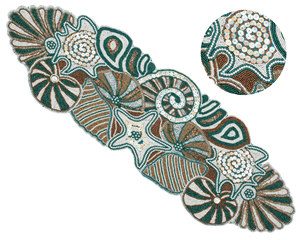 Royal Look Handmade Beaded <b>Table</b> <b>Runner</b> Hotel Restaurant <b>Table</b> Decorative Beaded <b>Runner</b> and Gifted Use Item - Product Image 5