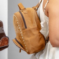 Mochila de Lujo para Portátil de Cuero Genuino con Compartimento Oculto para Viajes, Detalles Hechos a Mano, Gamuza Negra, Costura Tipo Bota, Estilo Bohemio de Verano