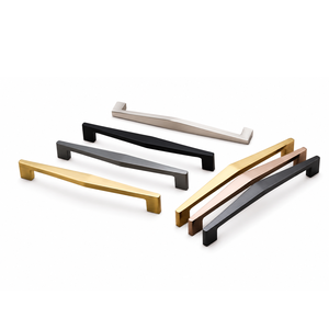 Modern Minimalist Brass <b>Cabinet</b> Bar Handles in Black Silver Copper <b>Gold</b> Durable Furniture Hardware - Product Image 1