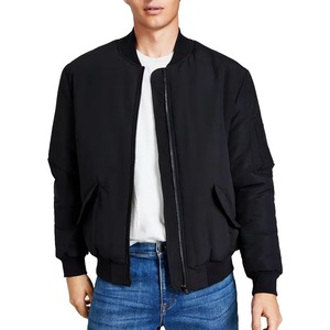 Chaqueta Bomber de Satén de Alta Calidad, Color Sólido, Estilo Casual, Chaquetas de Satén al por Mayor para Hombre - Product Image 6