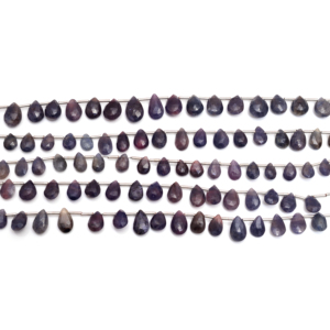 Perles de saphir naturel de qualité supérieure, facettées en forme de poire, 8 pouces de long, 4,5x7,5 7x15 mm, pour collier, bracelet, boucles d'oreilles - Product Image 3