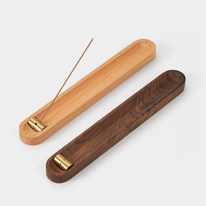 Handmade Wooden <b>Incense</b> <b>Holder</b> with Ash Catcher Tray for Meditation Yoga Aromatherapy Home Fragrance and Spiritual Decor - Product Image 4