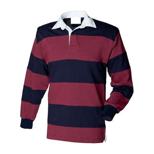 Maillot de rugby à manches longues de haute qualité, respirant, personnalisable, avec rayures cousues sur la première ligne, style unique - Product Image 1