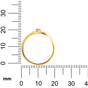 Anillo de Oro Amarillo de 18K, Diseño Moderno con Diamante Redondo para Mujer, 0.35 Ct, Proveedor Mayorista para Compromisos - Product Image 5