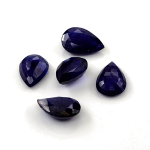 Saphirs bleus naturels de Bangkok, taille poire, calibrés, 10x12mm, pierres précieuses naturelles facettées pour la création de bijoux - Product Image 4