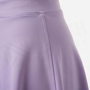 Women A-Line Mini <b>Skirt</b> Solid Color <b>Elastic</b> <b>Waist</b> Comfortable Spandex Polyester <b>Skirt</b> All Seasons Wear - Product Image 5