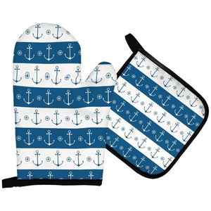 Gants de cuisine en coton tissé à pois, résistants à la chaleur pour micro-ondes, lavage à la main uniquement, pour la cuisson et le barbecue – Offre Spéciale - Product Image 4