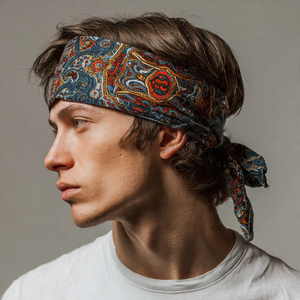 Pañuelo Cuadrado de Algodón 100% para la Cabeza, Estilo Hip Hop, Nueva Moda, Bandana Suave - Product Image 5