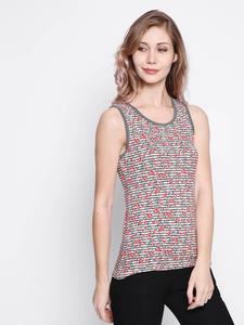 Débardeur tricoté à imprimé floral pour femme, col rond, décontracté, respirant, en spandex et polyester, pour le sport et le yoga - Product Image 4
