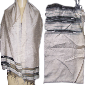 Silk Scarf Women Long Striped Jacquard Woven 100% Silk Multi Functional All Seasons Daily Wear Simple Style - Product Image 3