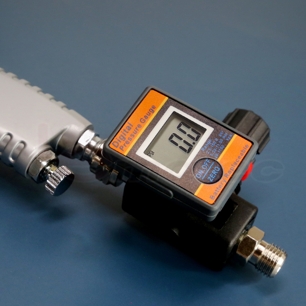1/4" Mini Air Regulator With Gauge - 1/4" Mini Pneumatic