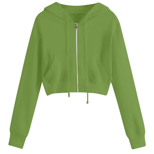 เสื้อฮู้ดตัวสั้นสำหรับผู้หญิงเสื้อผ้าแนวสตรีทเสื้อผ้ากลางแจ้ง - Product Image 3