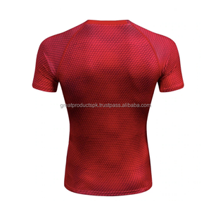 T-shirts de plongée personnalisés à Sublimation, pièces, Logo imprimé manches courtes, coupe ajustée, pour le Surf, la natation, protection anti-odeur - Product Image 3