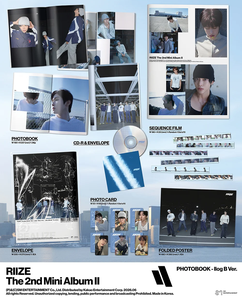 RIIZE II 2ème mini-album [llog B Ver.] Photobook CD Photocard Poster pliable Film (Do your dance) K-Pop Musique coréenne - Product Image 2