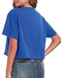 Camiseta de Algodón Transpirable, Moderna y Fácil de Combinar, Esencial para el Armario de Mujer, Ligera, Cómoda y Elegante, Ideal con Cualquier Prenda - Product Image 2