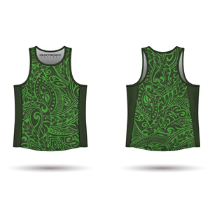 Heavyweight Apparel New Men's Athletic <b>Singlet</b> Quick Dry Spandex/Nylon Gym Tank Top Custom Sublimation <b>Running</b> Fitness Slim Fit - Product Image 2