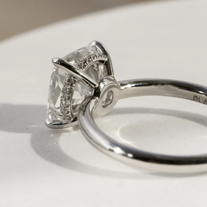 Bague de fiançailles en diamant de laboratoire taille coussin, clarté VVS, certifiée IGI, halo caché, bijoux pour femme - Product Image 2