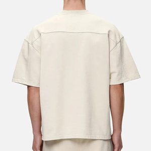 เสื้อยืดคุณภาพสูง 100% ผ้าฝ้ายเนื้อหนา สไตล์สตรีทแวร์ ทรงริงเกอร์ วินเทจ ล้างสีแบบวินเทจ พิมพ์ลายตามสั่ง ทรงโอเวอร์ไซส์ ล้างสีแบบแอซิดวอช - Product Image 3