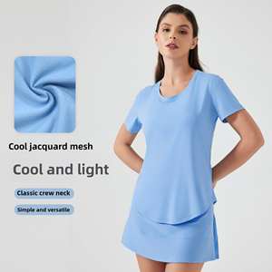 Camiseta Holgada Sexy con Cuello Redondo para Mujer, a la Moda, con Bolsillo, Manga Corta, 100% Algodón Orgánico - Product Image 3