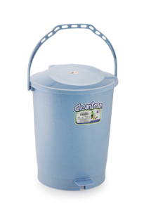 Premium Plastic Pedal <b>Dustbin</b> with Handle & Lid, Floral Printed Waste Bin for Bathroom, <b>Kitchen</b>, Bedroom, Office & Home Use - Product Image 2