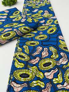 Tela Africana Multicolor con Estampado de Cera y Ankara 100% Algodón para Confección de Ropa de Moda, Mozambique - Product Image 4