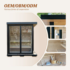 Sauna <span class=keywords><strong>di</strong></span> Lusso per Terrazza <span class=keywords><strong>Marina</strong></span>, in Pino Termotrattato, Tetto Piatto Panoramico in Vetro, Smart WiFi, Pronta per la Consegna DDP - Product Image 5