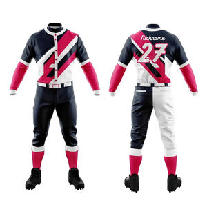 Uniformes de Béisbol Personalizados de Spandex/Algodón para Adultos, Más Vendidos, con Tela Antibacteriana, Servicio OEM de Alta Calidad - Product Image 4