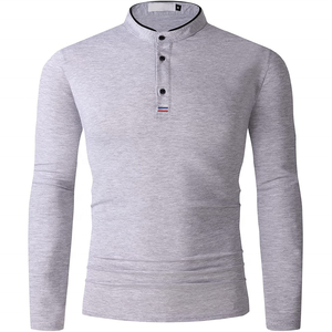Camiseta de Golf Personalizada al por Mayor, Ecológica, de Manga Larga, 320g, OEM, Lisa, con Diseño de Logotipo Personalizado, 100% Poliéster para Hombre - Product Image 1