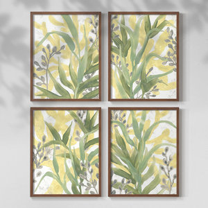 <b>Set</b> of 4 <b>Framed</b> Coastal <b>Wall</b> Art Sea Grass Fresco Prints Elegant Maritime Inspiration for Home Decor - Product Image 6