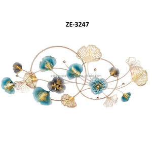 Esculturas de pared de vida sofisticadas contemporáneas, arte de pared de Metal cortado con láser, patrón de mármol de moda, impresiones de lámina dorada colgantes - Product Image 6