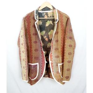 Indian Cotton Vintage Kantha <b>jacket</b> with <b>mandarin</b> <b>collar</b> and pockets button Autumn/Winter High Quality Quick Dry Plus <b>Jacket</b> - Product Image 1
