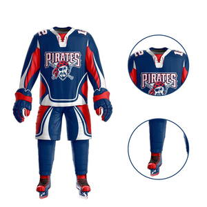 Uniforme de hockey sur glace fabriqué en usine, prix raisonnable, service OEM, faible MOQ, uniforme de hockey sur glace respirant - Product Image 3